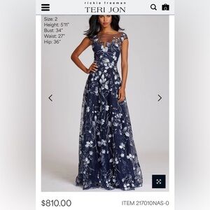 Embroidered lace illusion gown